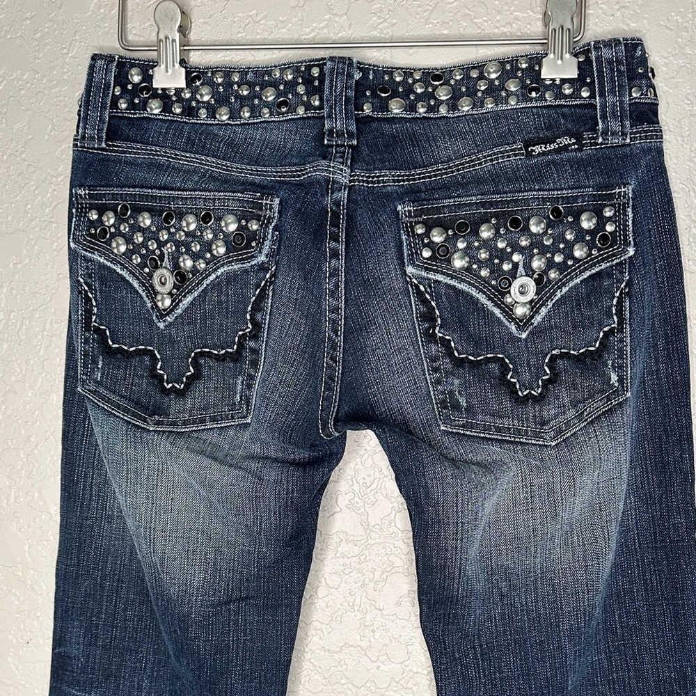 Miss Me studded Embellished low rise flare Jeans - Picture 5 of 12